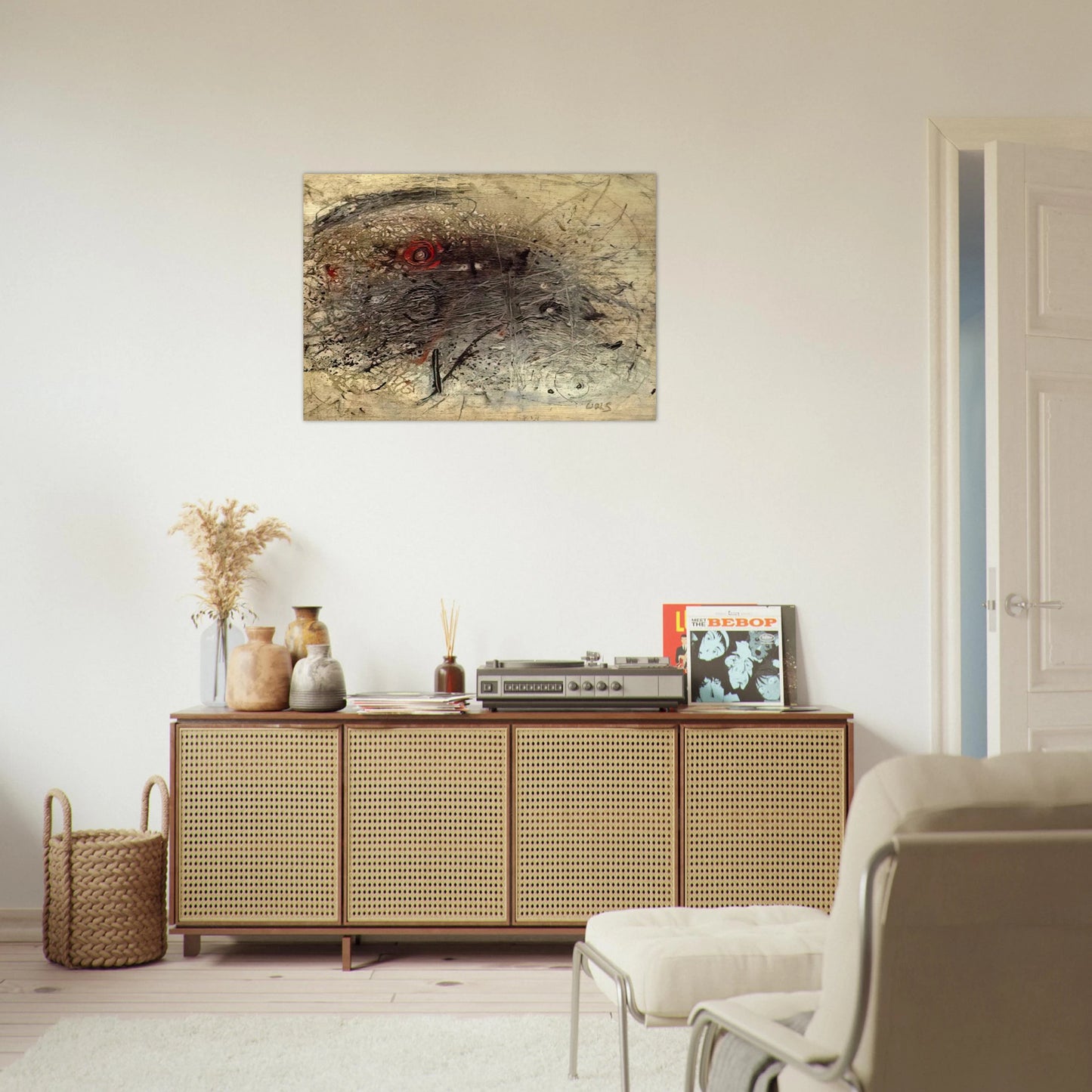 Untitled - Tachisme - Wols Brushed Aluminum Print - 70x100 cm / 28x40 inches | Wols Aluminum Print | Wols Prints