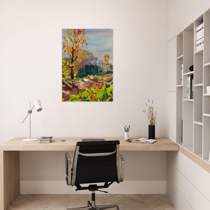 Milseburg in a Röhn Landscape - Konrad Zuse Brushed Aluminum Print - 70x100 cm / 28x40 inches | Konrad Zuse Aluminum Print | Konrad Zuse Prints