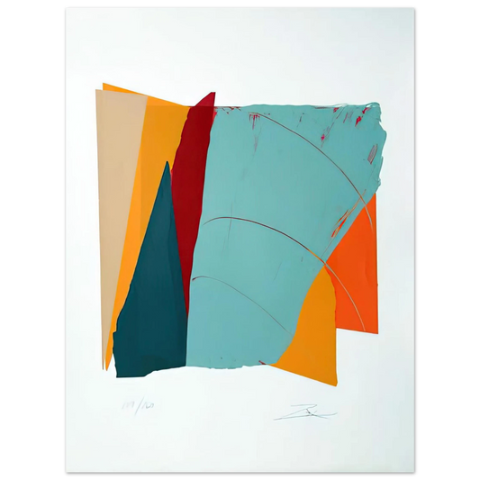 Larry Zox - Red Line II - 1979  75x100 cm / 30x40inches Fine Art Poster