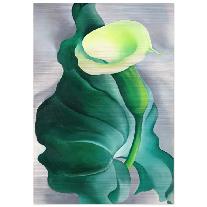 Calla Lily  Lily-Yellow No. 2  - Georgia O'Keeffe Brushed Aluminum Print - 70x100 cm / 28x40 inches | Georgia O'Keeffe Aluminum Print | Georgia O'Keeffe Prints