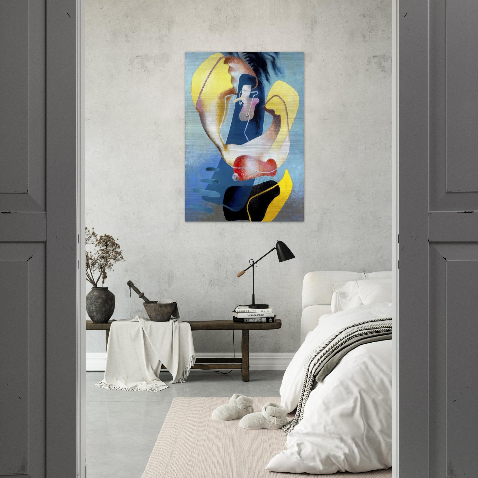 THE FIGURE IN SPACE 1937 - Enrico Prampolini Brushed Aluminum Print - 70x100 cm / 28x40 inches | Enrico Prampolini Aluminum Print | Enrico Prampolini Prints