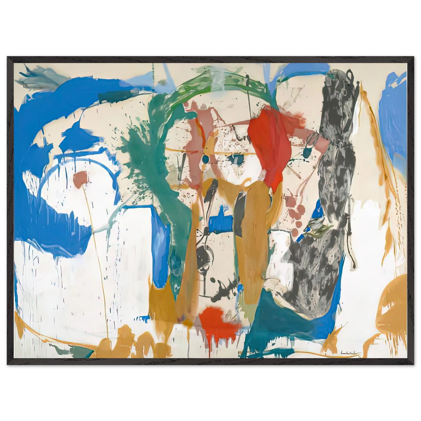 Helen Frankenthaler - Madridscape, 1959- Wall Art - 21x29.7 cm / 8x12" - Premium Wooden Framed Poster With Fine Art Paper-canvas - White frame
