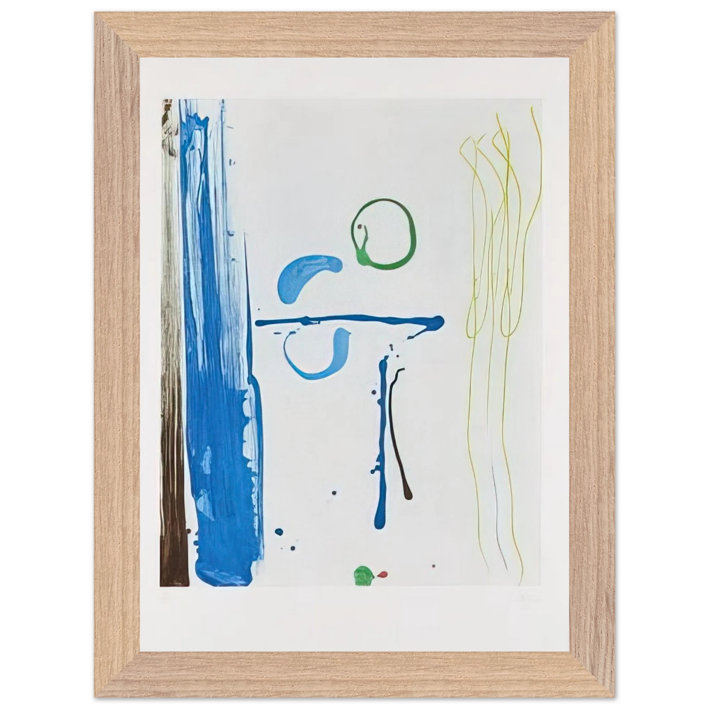 Helen Frankenthaler - Sunshine After Rain - 1987 Wall art - 21x29.7 cm / 8x12" - Premium Wooden Framed Poster With Fine Art Paper-canvas - Black frame