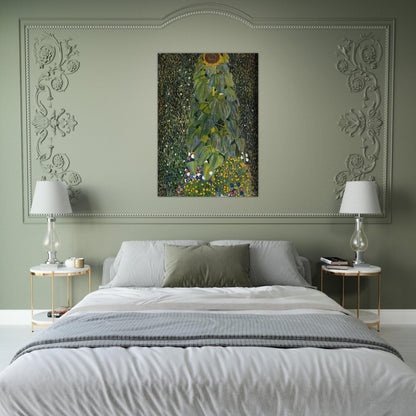 THE SUNFLOWER 1907 - Gustav Klimt Brushed Aluminum Print - 70x100 cm / 28x40 inches | Gustav Klimt Aluminum Print | Gustav Klimt Prints