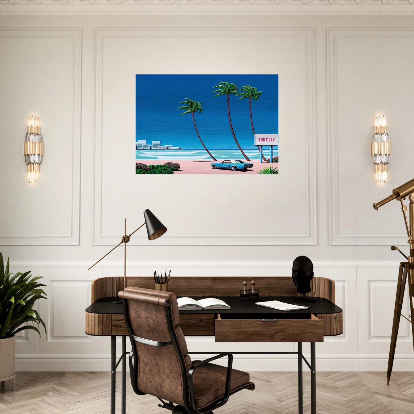 Light Mellow Sealine - Hiroshi Nagai Brushed Aluminum Print - 70x100 cm / 28x40 inches | Hiroshi Nagai Aluminum Print | Hiroshi Nagai Prints