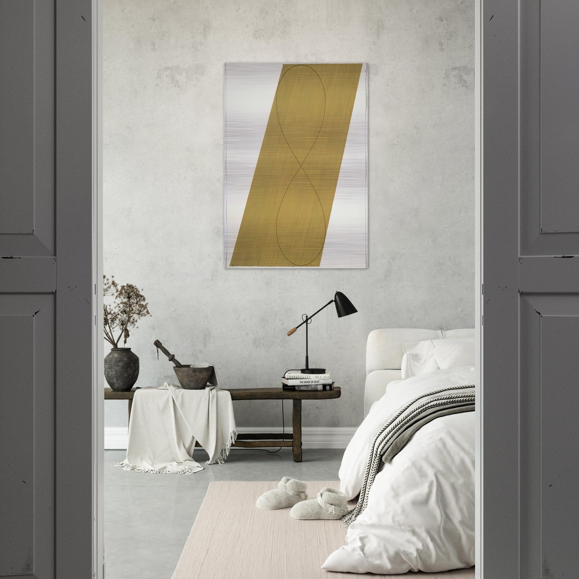 STUDY ATTIC SERIES VIII 1990 - Robert Mangold Brushed Aluminum Print - 70x100 cm / 28x40 inches | Robert Mangold Aluminum Print | Robert Mangold Prints