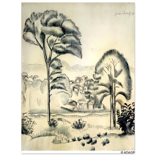 Jean Dubuffet - LANDSCAPE OF ALGERIA  75x100 cm / 30x40inches Fine Art Poster