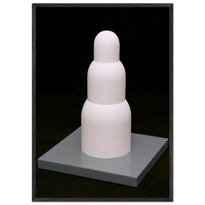 Three Stacked Domes - Sol LeWitt 70x100 cm / 28x40 inches Framed Art Print – Black Wooden Frame