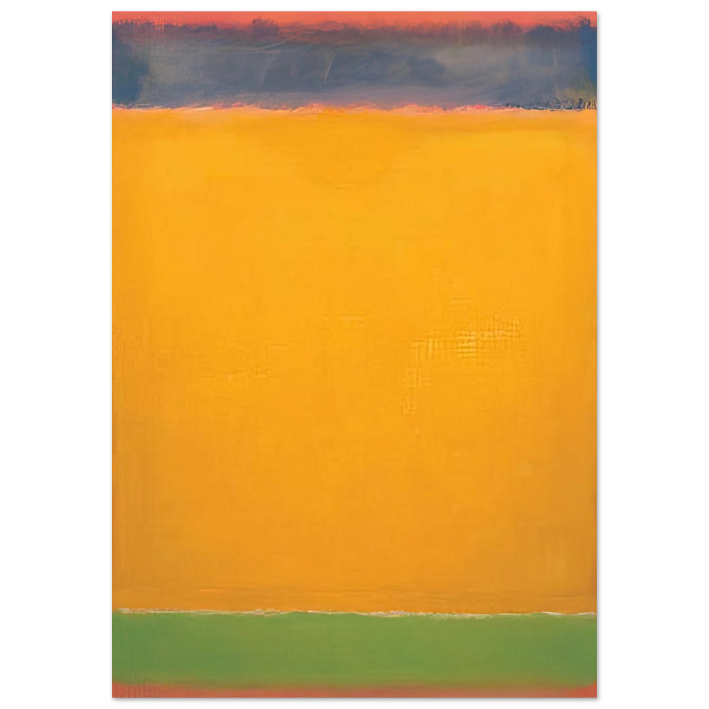 Mark Rothko - United Blue, Yellow, Green on Red - 1954 Wall Art - 21x29.7 cm / 8x12" - Premium Wooden Framed Poster With Fine Art Paper - White frame