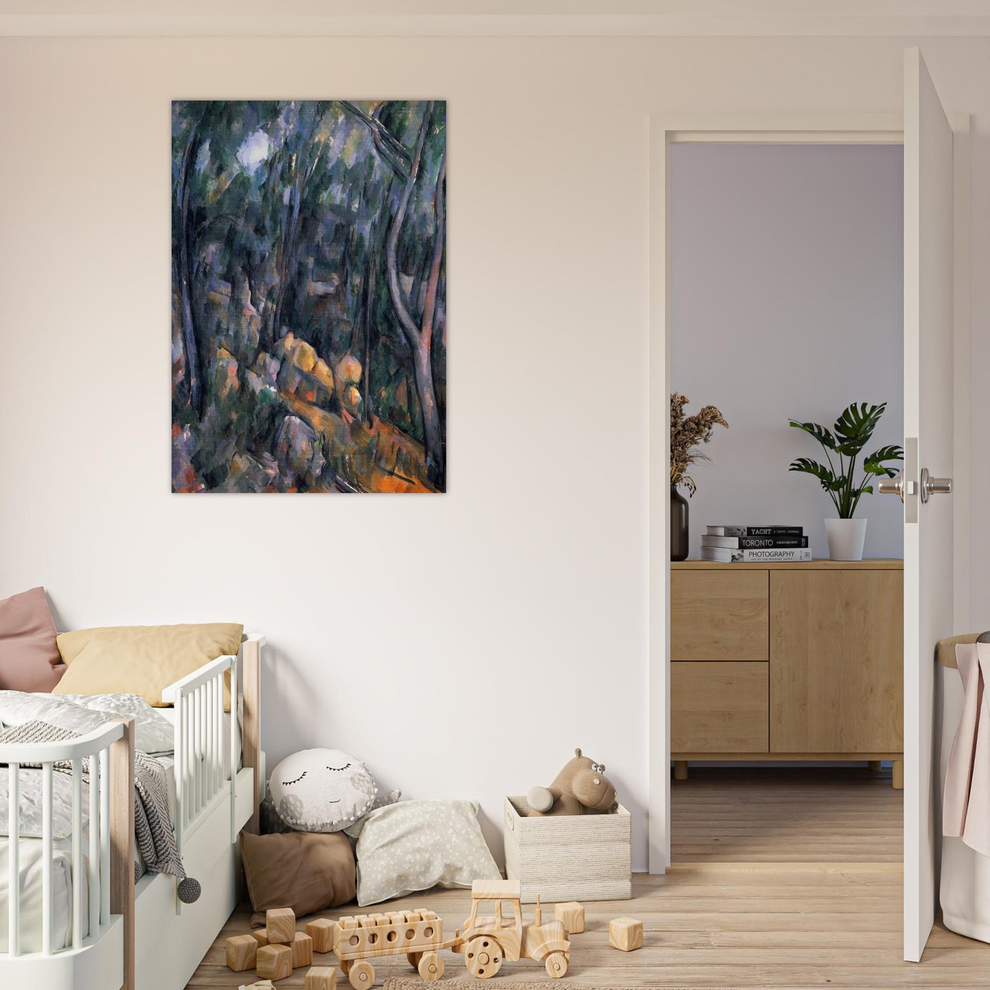 Forest near the rocky caves above the Chateau Noir - Paul Cézanne Brushed Aluminum Print - 70x100 cm / 28x40 inches | Paul Cézanne Aluminum Print | Paul Cézanne Prints