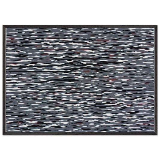Horizontal Lines of Color - Sol LeWitt 70x100 cm / 28x40 inches Framed Art Print – Black Wooden Frame