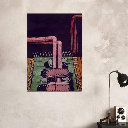 GREEN RUG - Philip Guston Brushed Aluminum Print - 70x100 cm / 28x40 inches | Philip Guston Aluminum Print | Philip Guston Prints