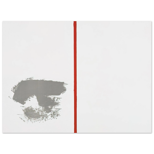 Blinky Palermo - OHNE TITEL MIT ROTEM STRICH 1970  75x100 cm / 30x40inches Fine Art Poster