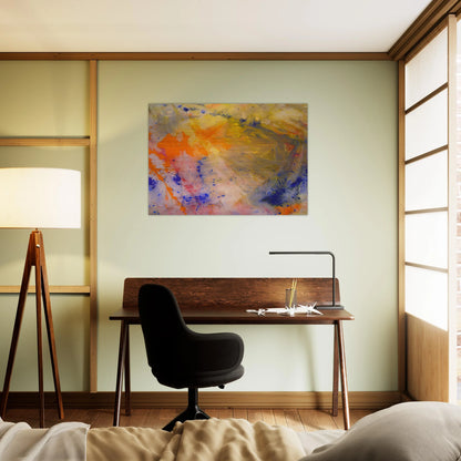 A Spring Thaw - Sam Gilliam Brushed Aluminum Print - 70x100 cm / 28x40 inches | Sam Gilliam Aluminum Print | Sam Gilliam Prints