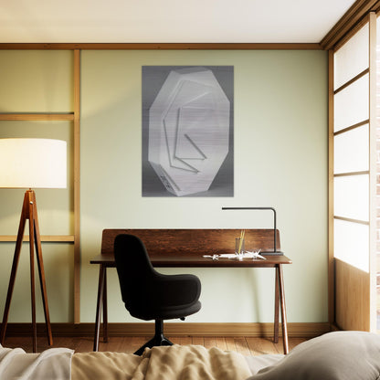 3-8 Eck - Concretism - Max Bill Brushed Aluminum Print - 70x100 cm / 28x40 inches | Max Bill Aluminum Print | Max Bill Prints