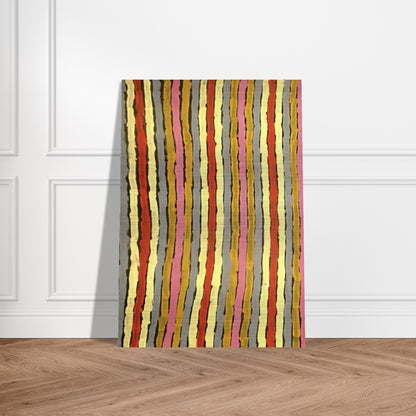 Ceremonial Paint Floor Napperby - 2001 - Clifford Possum Tjapaltjarri Brushed Aluminum Print - 70x100 cm / 28x40 inches | Clifford Possum Tjapaltjarri Aluminum Print | Clifford Possum Tjapaltjarri Prints