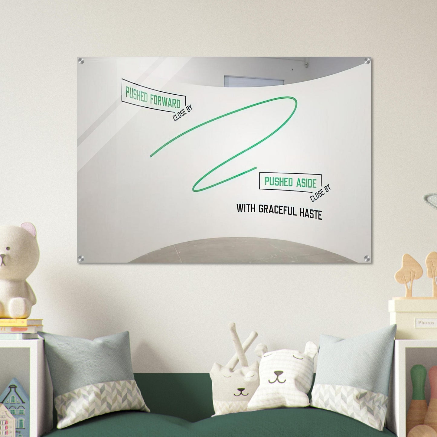 Pushed Forward... - 2009 - Lawrence Weiner Acrylic Print - 70x100 cm / 28x40″ inches