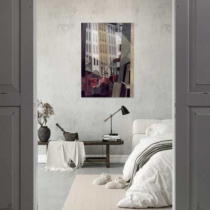 Rue du Singe Qui Pêche - 1921 - Charles Demuth Brushed Aluminum Print - 70x100 cm / 28x40 inches | Charles Demuth Aluminum Print | Charles Demuth Prints