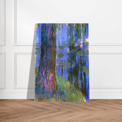 Weeping Willow and Water-Lily Pond - claude monet Brushed Aluminum Print - 70x100 cm / 28x40 inches | claude monet Aluminum Print | claude monet Prints