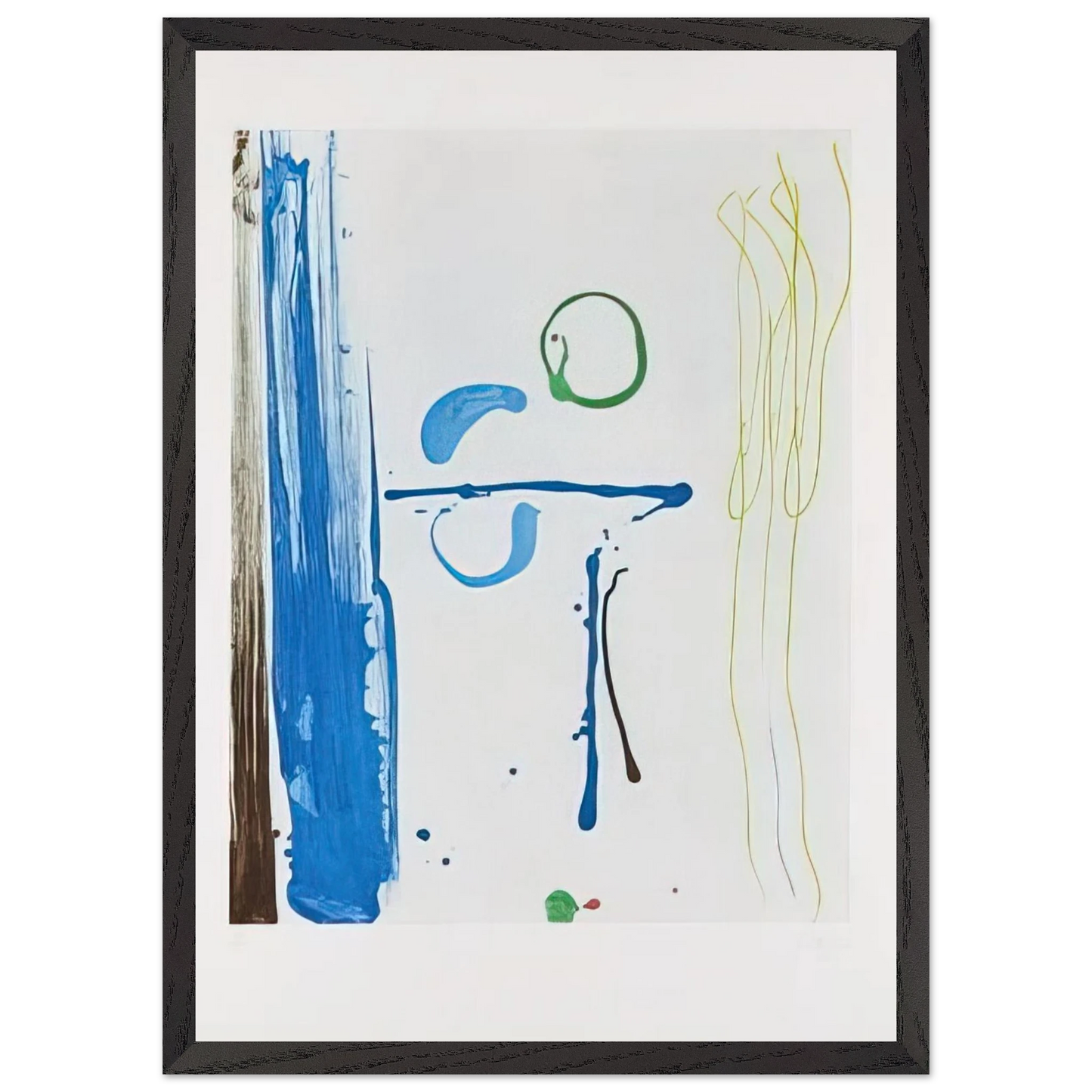 Helen Frankenthaler - Sunshine After Rain - 1987 Wall art - 60x80 cm / 24x32 inches - Premium Wooden Framed Poster With Fine Art Paper-canvas - White frame