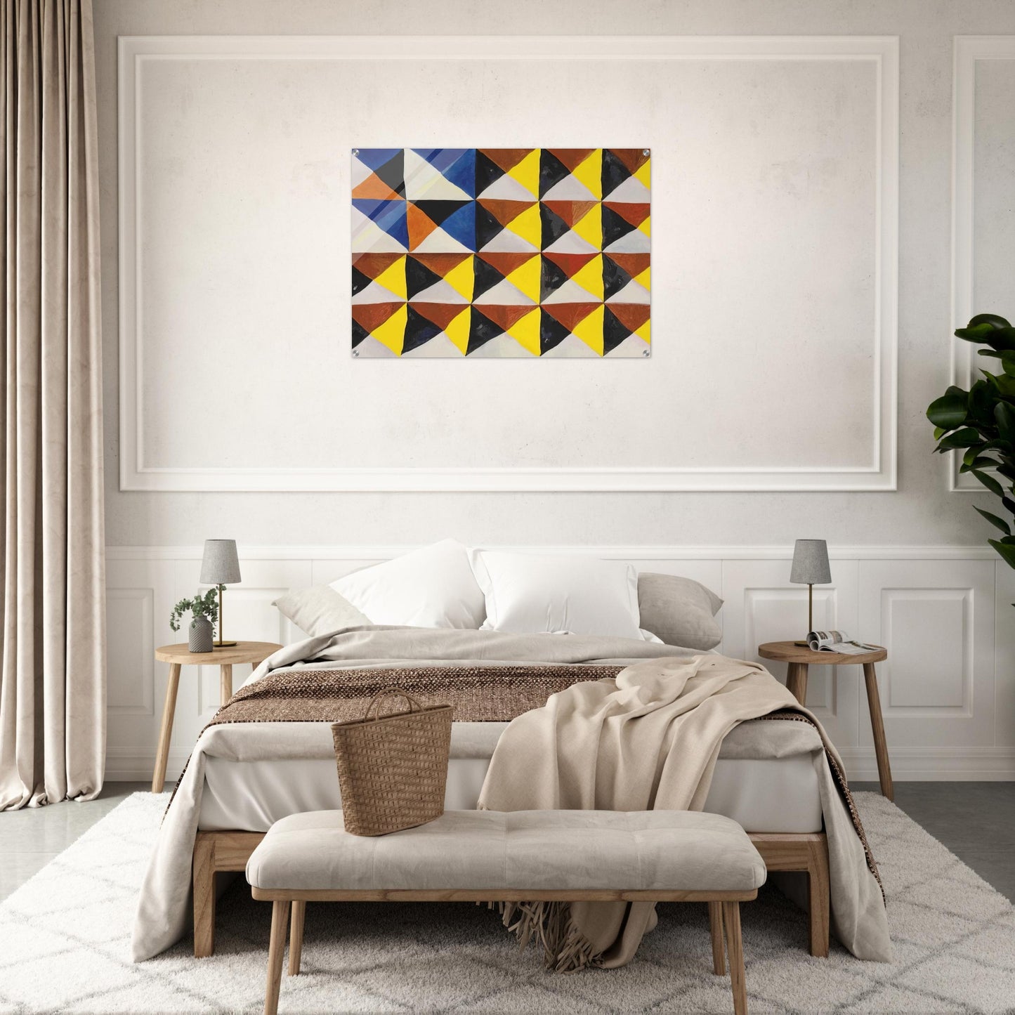 Harlequinade Harlequin with Columbine - 1990 - Mark Lancaster Acrylic Print - 70x100 cm / 28x40″ inches