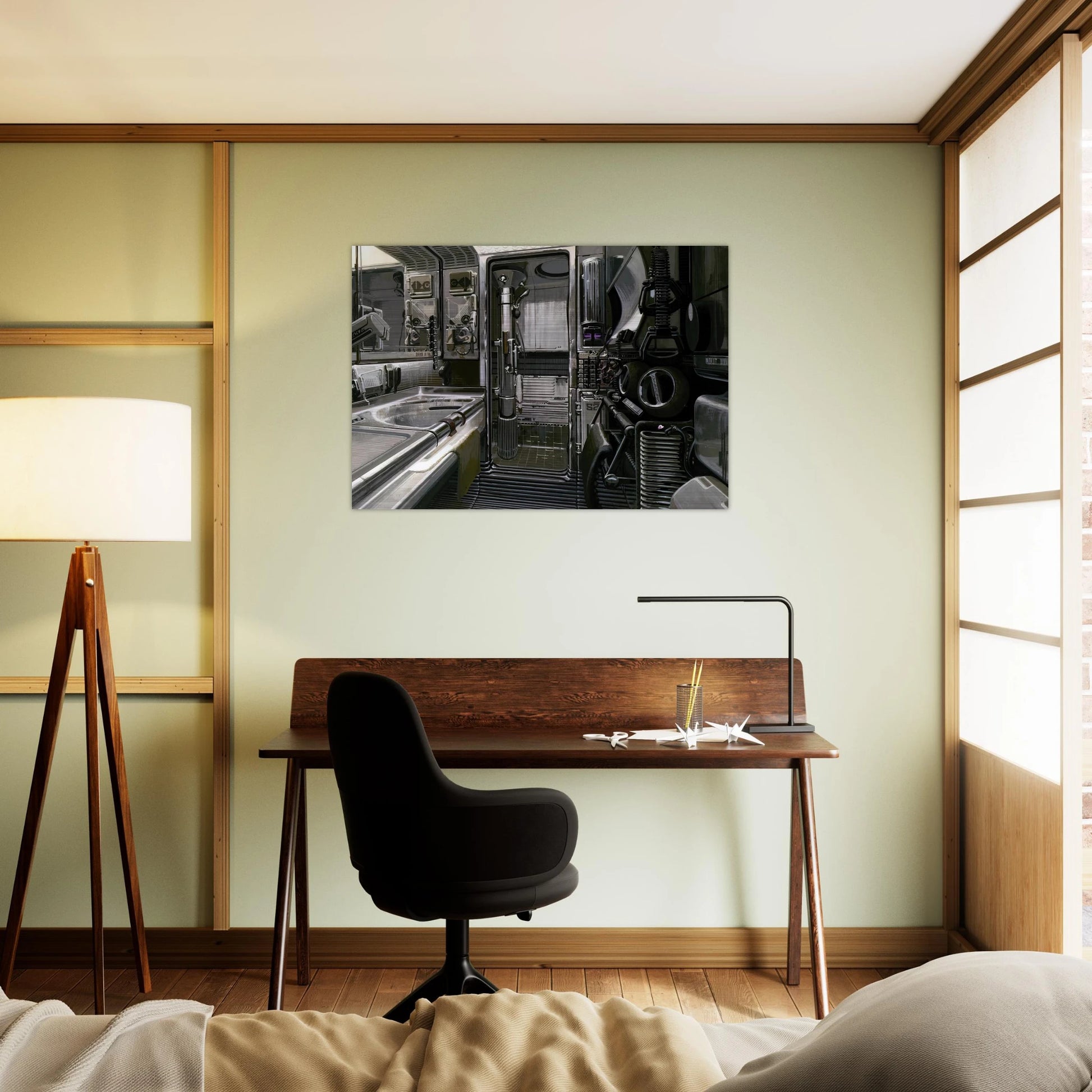 Syd Mead - Syd Mead Brushed Aluminum Print - 70x100 cm / 28x40 inches | Syd Mead Aluminum Print | Syd Mead Prints