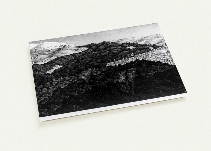 LAVA FLOW FROM ETNA By MC Escher Pack of 10 Post Cards | MC Escher Post Cards | A6 (10.5 x 14.8 cm) - 4.1 x 5.8 inches
