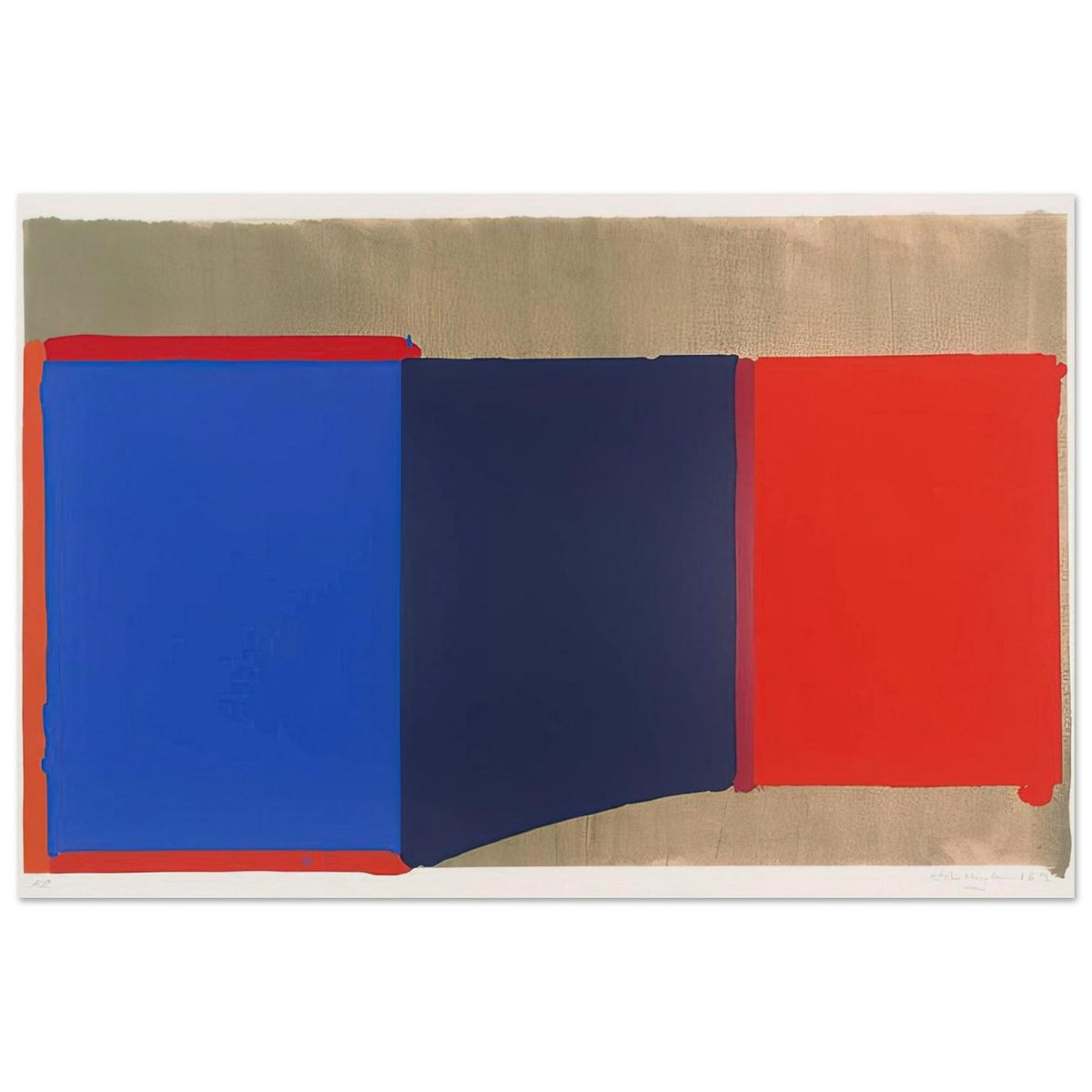 Blues, Reds - 1969 - John Hoyland Art Prints - 100x150 cm / 40x60″ inches | John Hoyland Poster | John Hoyland Prints