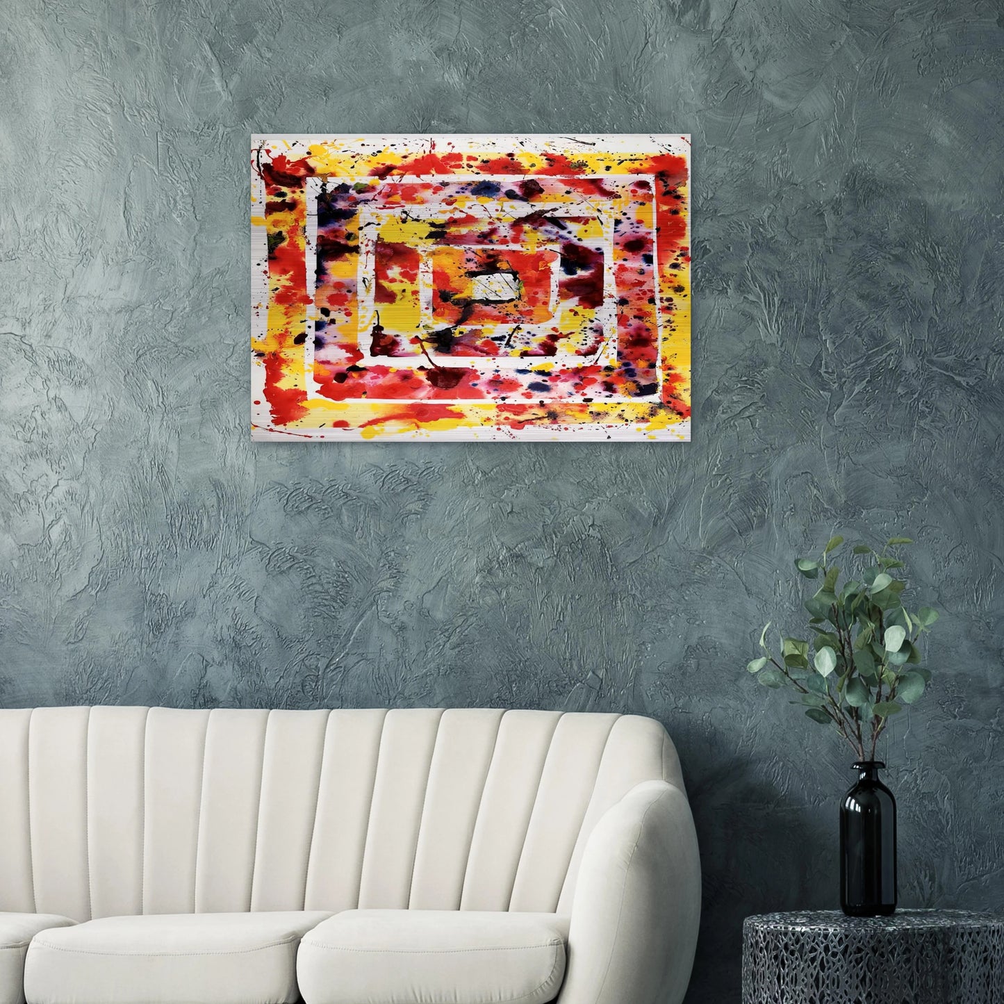 Untitled Mandala - Sam Francis Brushed Aluminum Print - 70x100 cm / 28x40 inches | Sam Francis Aluminum Print | Sam Francis Prints