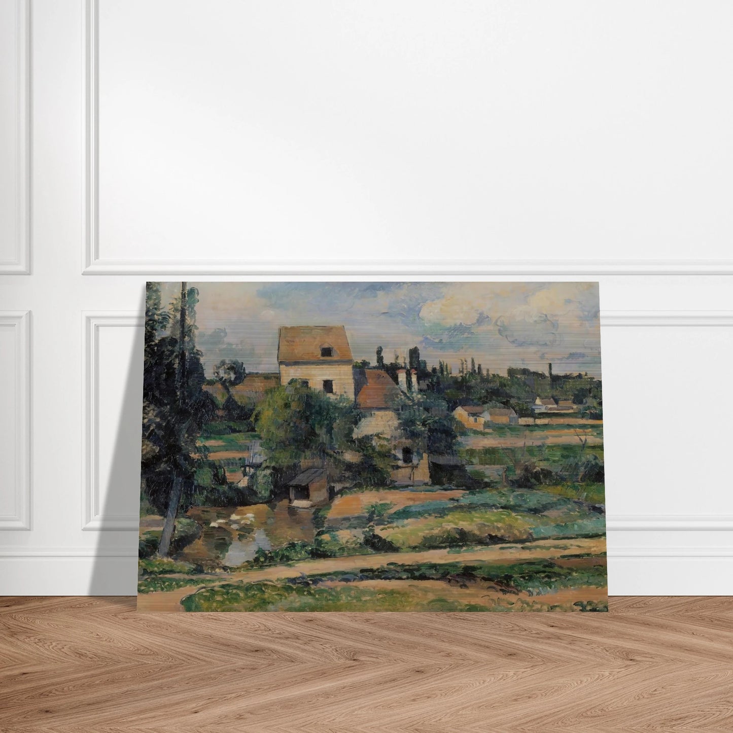 Moulin de la Couleuvre at Pontoise - Paul Cézanne Brushed Aluminum Print - 70x100 cm / 28x40 inches | Paul Cézanne Aluminum Print | Paul Cézanne Prints