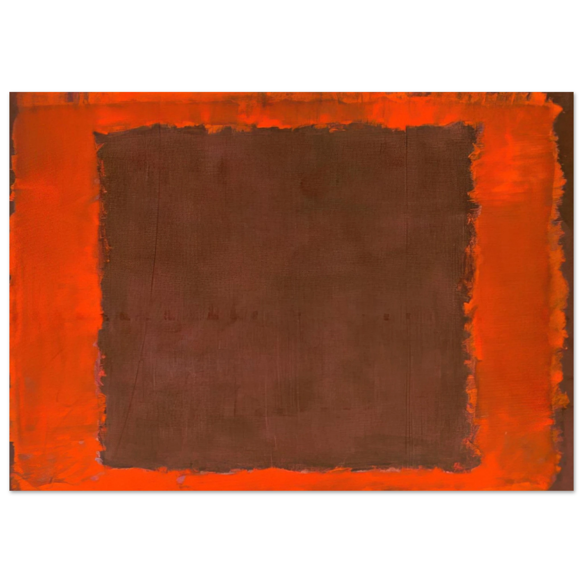 Mark Rothko - Untitled Mural for End Wall - 1959 Wall Art - 21x29.7 cm / 8x12" - Premium Wooden Framed Poster With Fine Art Paper-canvas - White frame