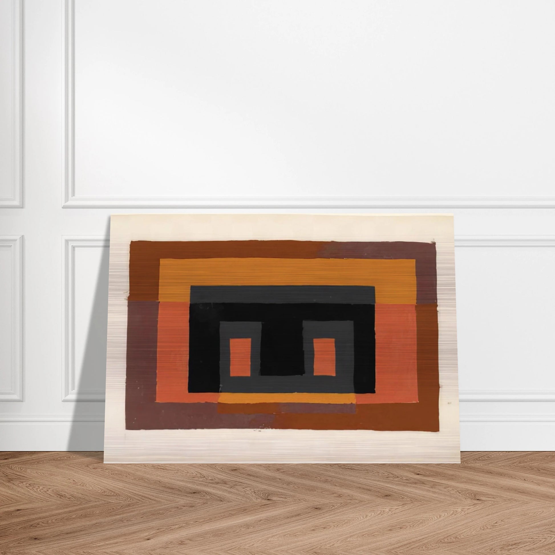 STUDY FOR VARIANT 1947 - Josef Albers Brushed Aluminum Print - 70x100 cm / 28x40 inches | Josef Albers Aluminum Print | Josef Albers Prints