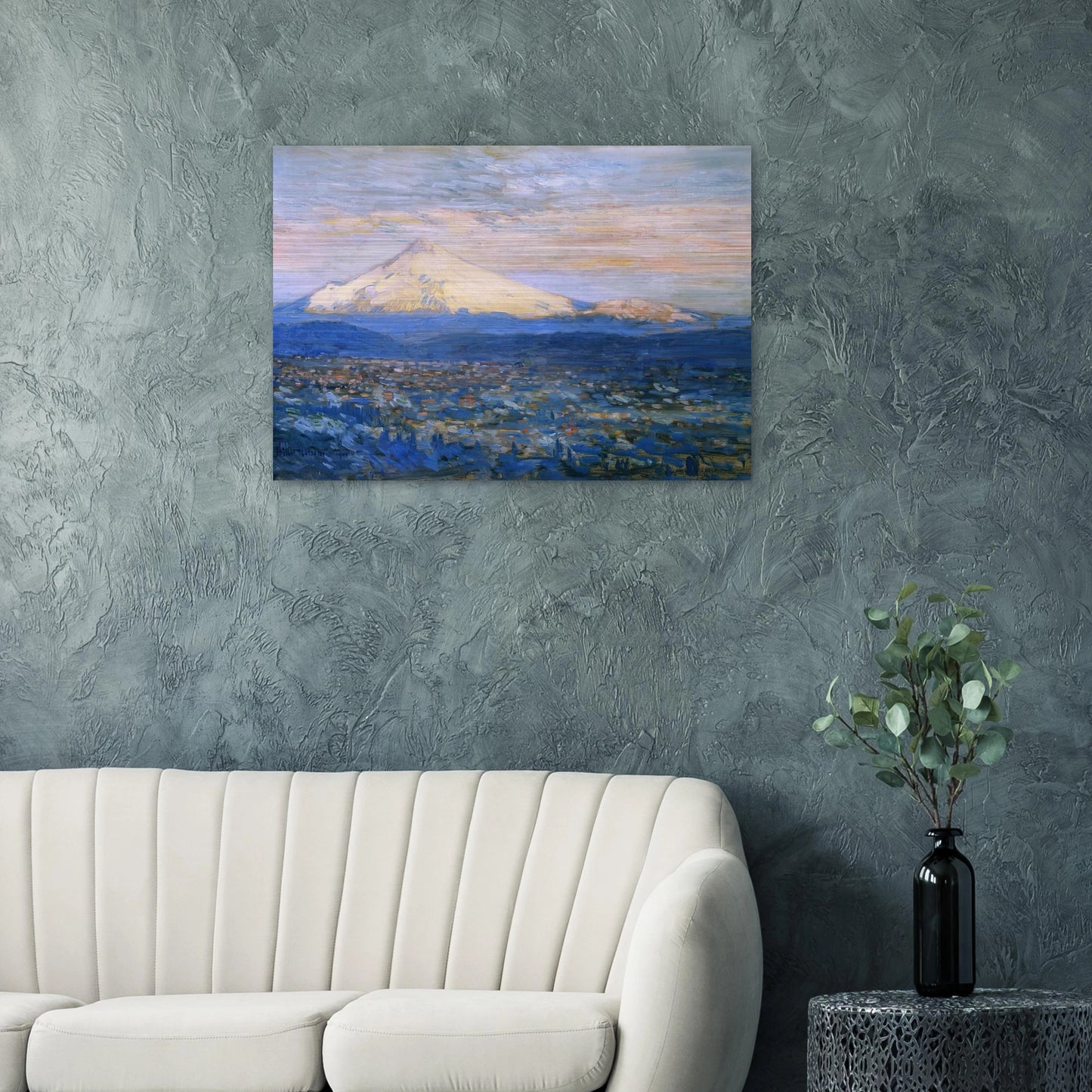 Mount Hood - Childe Hassam Brushed Aluminum Print - 70x100 cm / 28x40 inches | Childe Hassam Aluminum Print | Childe Hassam Prints