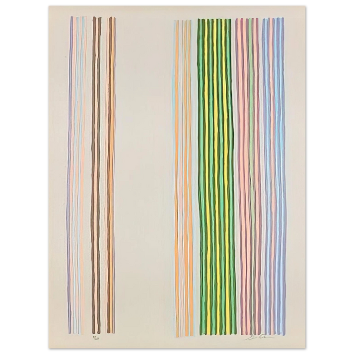 Gene Davis - Royal Curtain - 1980  75x100 cm / 30x40inches Fine Art Poster