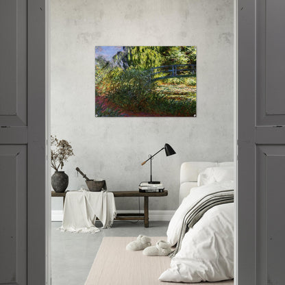 The Japanese Bridge The Water-Lily Pond and Path by the Water - claude monet Acrylic Print - 70x100 cm / 28x40″ inches