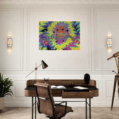 Big Bang Painting - 1988 - Paul Thek Brushed Aluminum Print - 70x100 cm / 28x40 inches | Paul Thek Aluminum Print | Paul Thek Prints