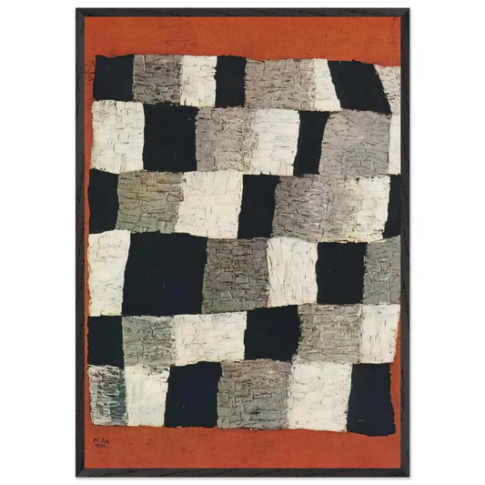 RHYTHMIC RYTHMICAL 1930 - Paul Klee 70x100 cm / 28x40 inches Framed Art Print – Black Wooden Frame