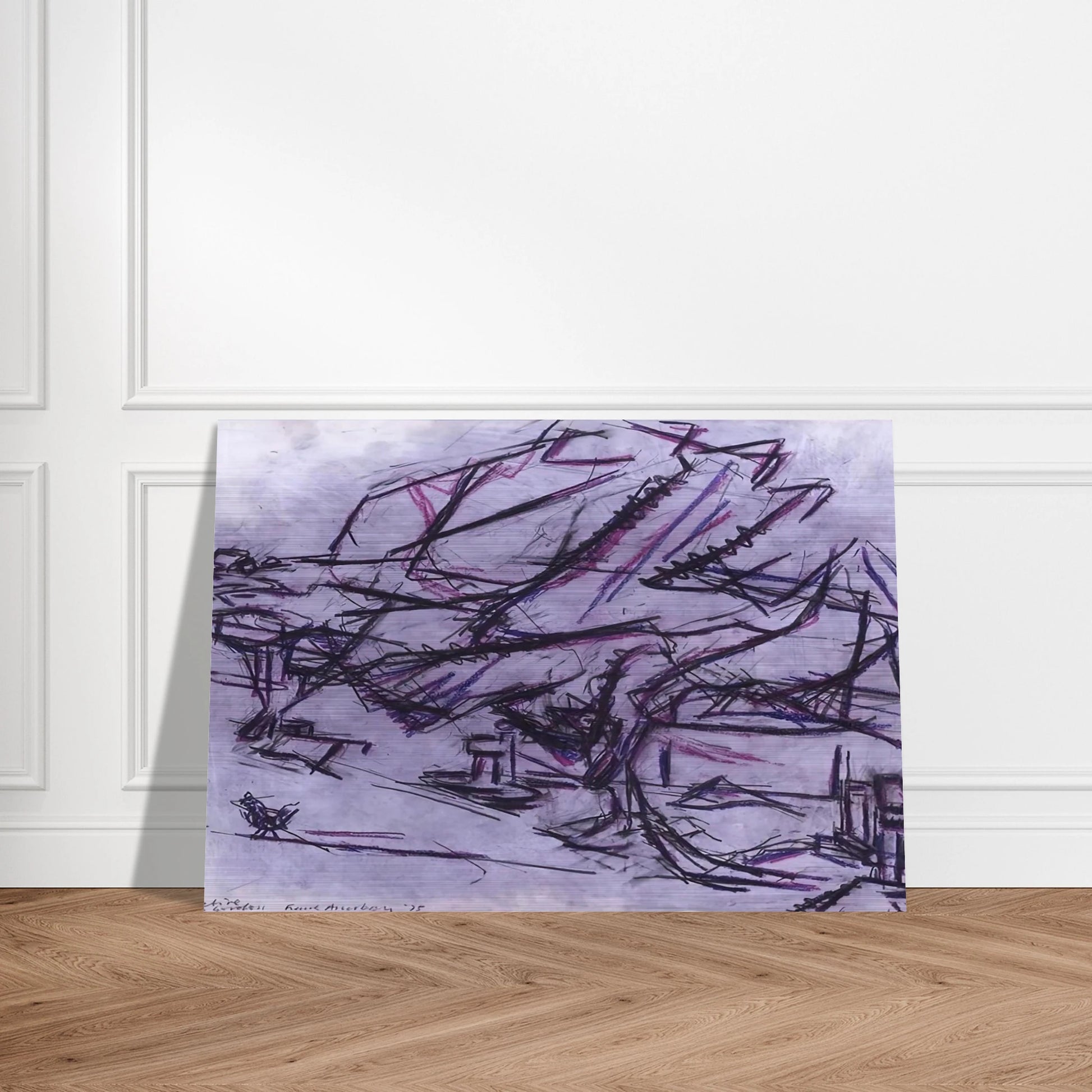 TREE AT TRETIRE - Frank Auerbach Brushed Aluminum Print - 70x100 cm / 28x40 inches | Frank Auerbach Aluminum Print | Frank Auerbach Prints