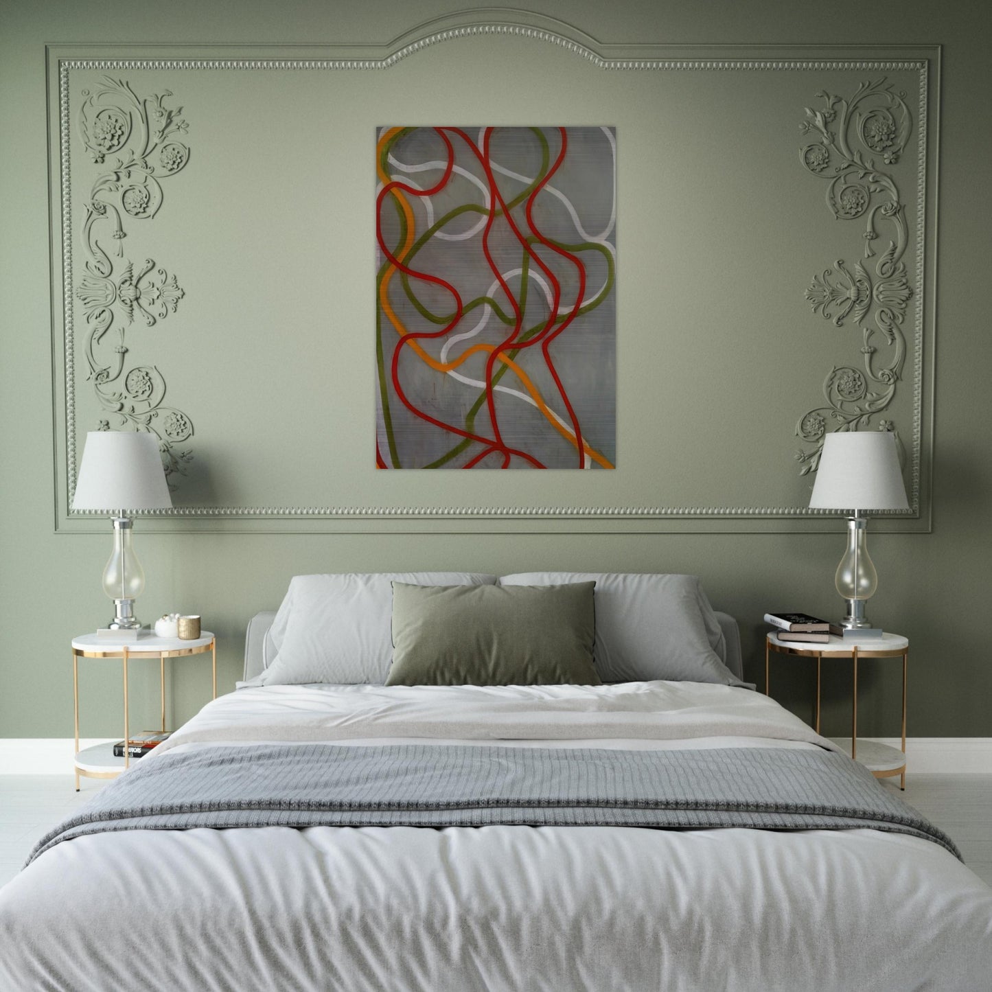 The Attended - 1999 - Brice Marden Brushed Aluminum Print - 70x100 cm / 28x40 inches | Brice Marden Aluminum Print | Brice Marden Prints