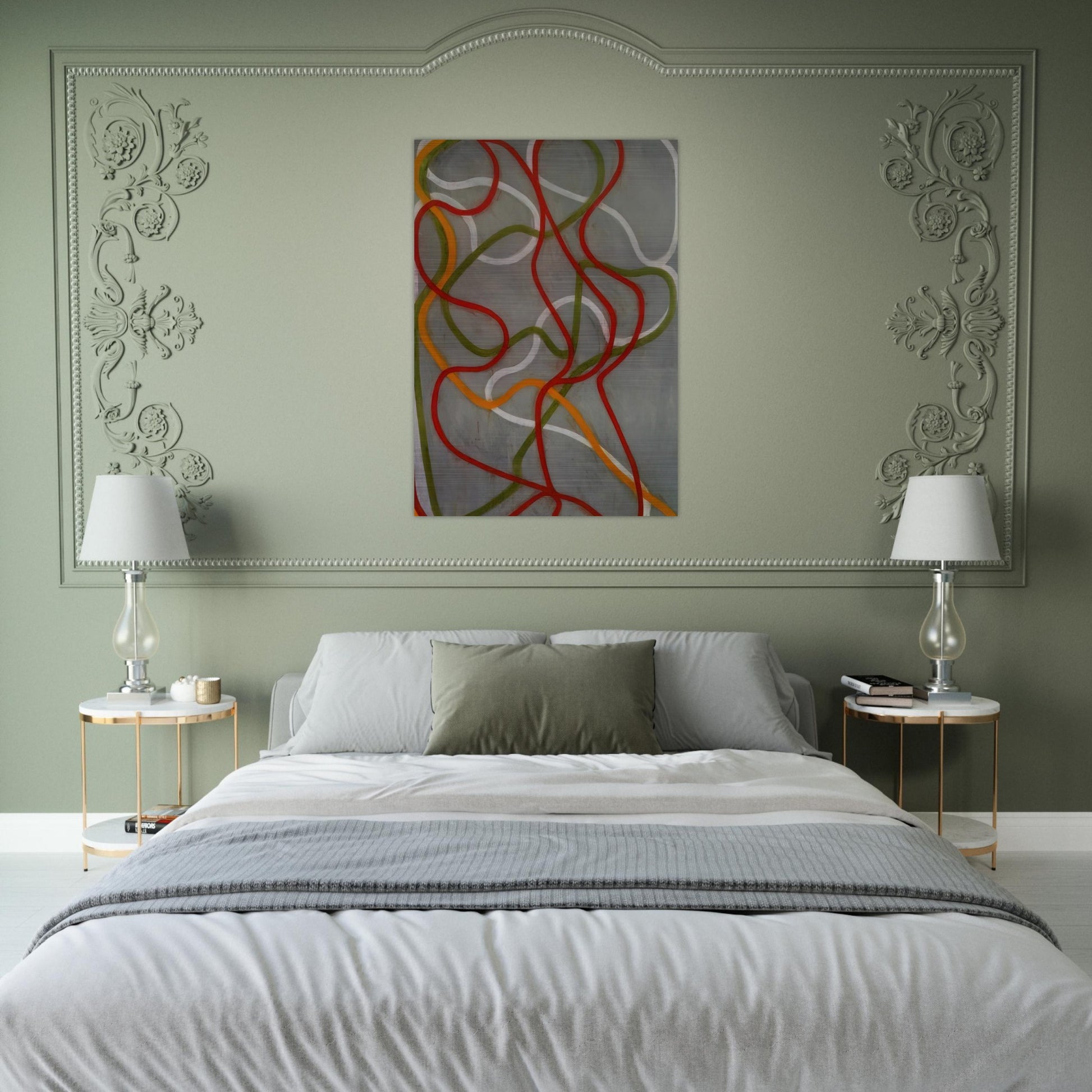 The Attended - 1999 - Brice Marden Brushed Aluminum Print - 70x100 cm / 28x40 inches | Brice Marden Aluminum Print | Brice Marden Prints