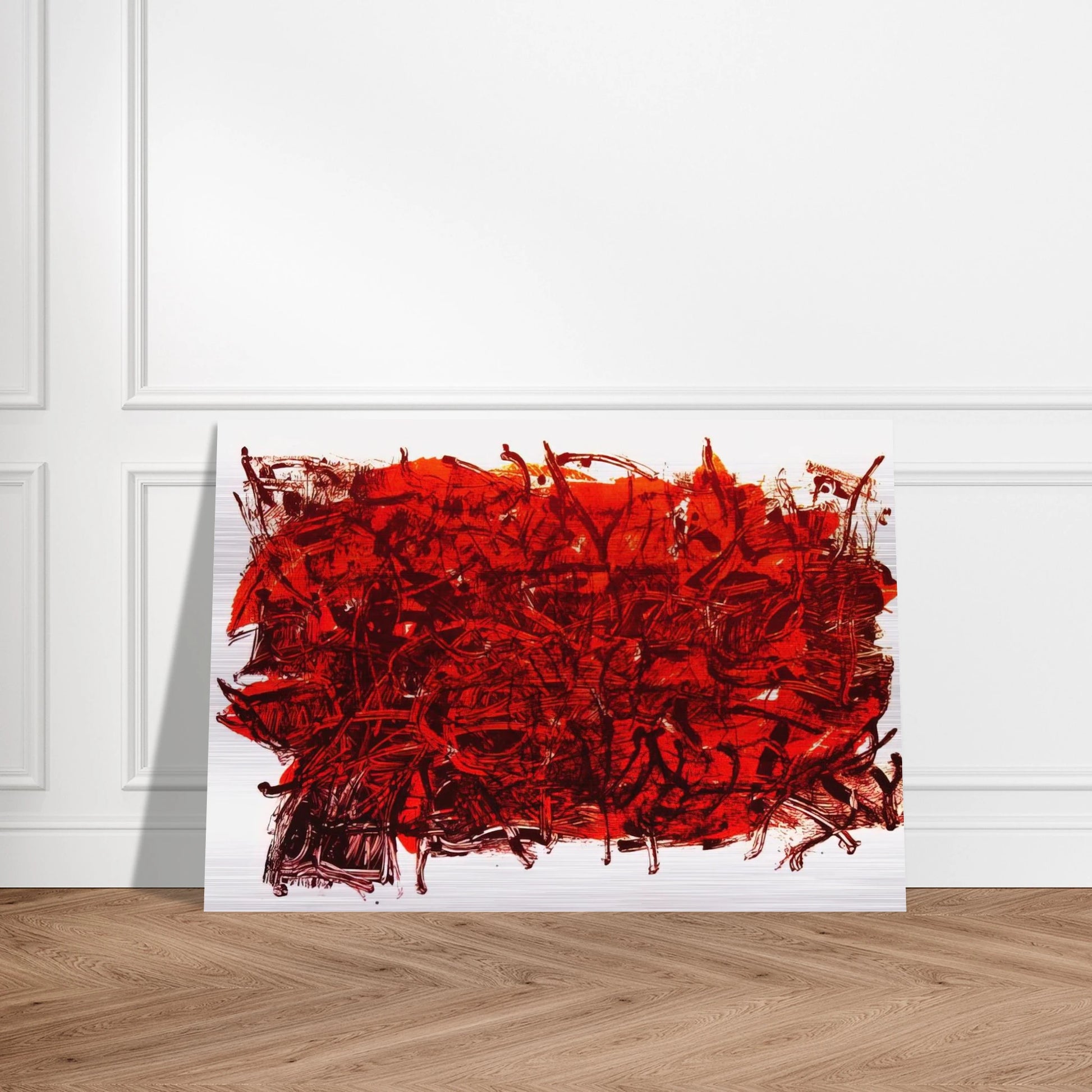 Leaves III - Jean-Paul Riopelle Brushed Aluminum Print - 70x100 cm / 28x40 inches | Jean-Paul Riopelle Aluminum Print | Jean-Paul Riopelle Prints