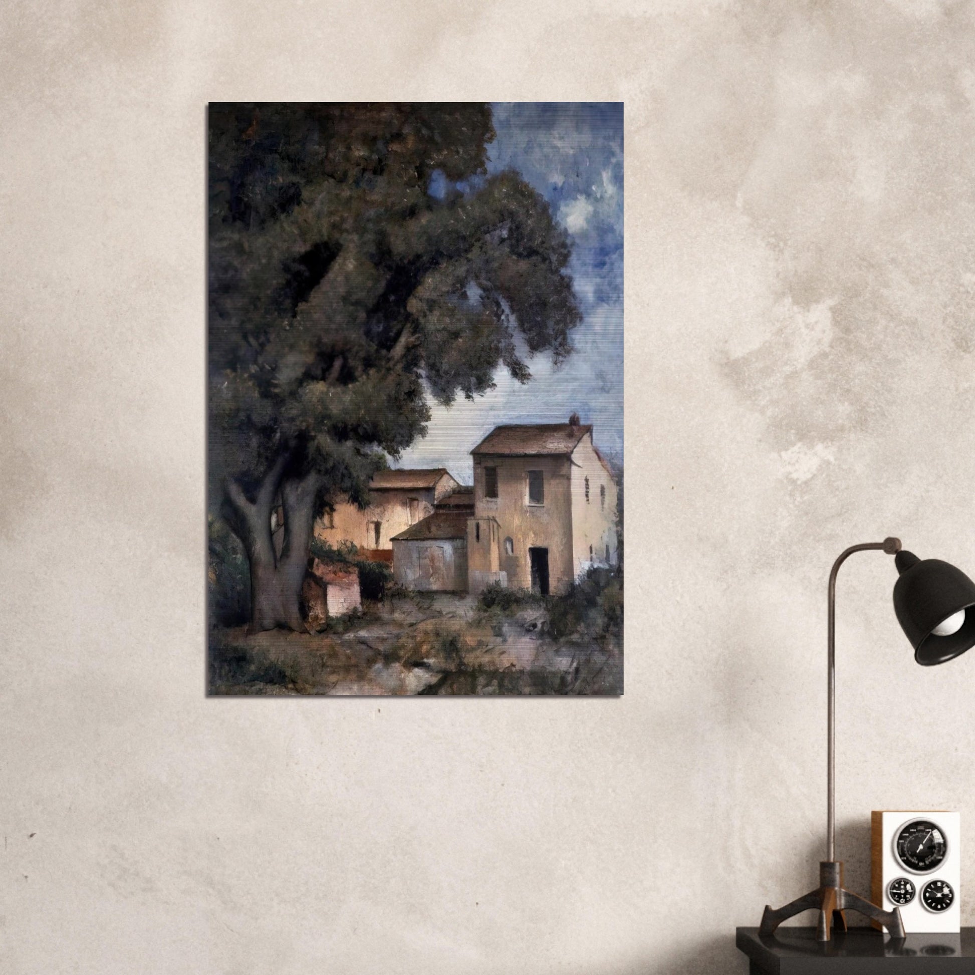MERIGGIO 1927 - Carlo Carra Brushed Aluminum Print - 70x100 cm / 28x40 inches | Carlo Carra Aluminum Print | Carlo Carra Prints