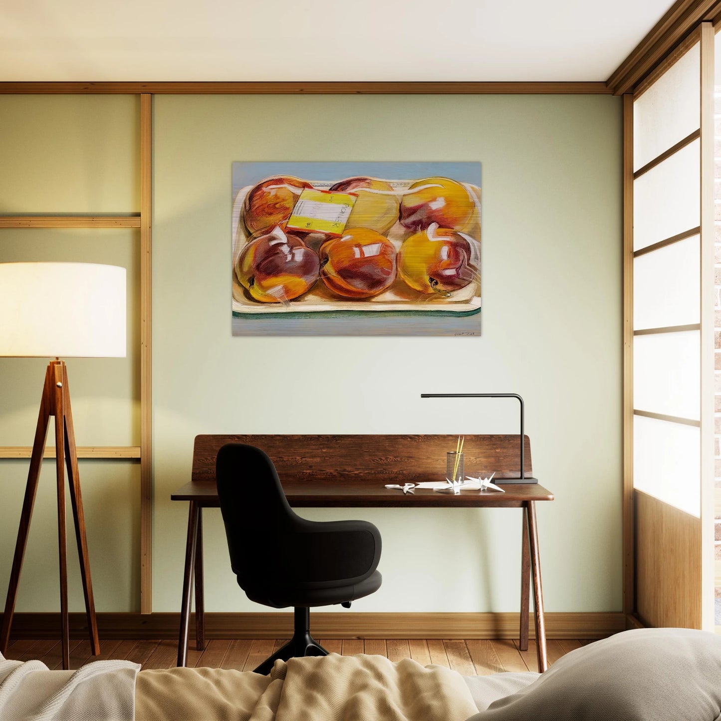 PEACHES 1971 - Janet Fish Brushed Aluminum Print - 70x100 cm / 28x40 inches | Janet Fish Aluminum Print | Janet Fish Prints