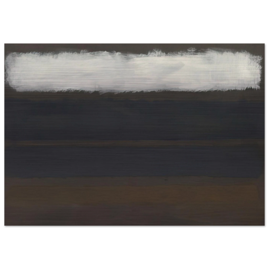 No. 14 Horizontals, White over Darks - 1961 - Mark Rothko Brushed Aluminum Print - 70x100 cm / 28x40 inches | Mark Rothko Aluminum Print | Mark Rothko Prints