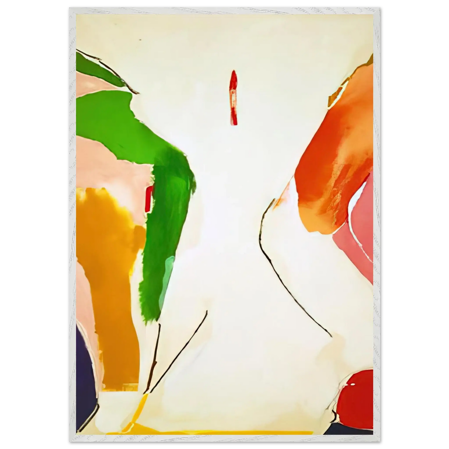 Helen Frankenthaler - Living Edge - 1973 Wall art - 50x70 cm / 20x28 Inches - Premium Wooden Framed Poster With Fine Art Paper - Black frame