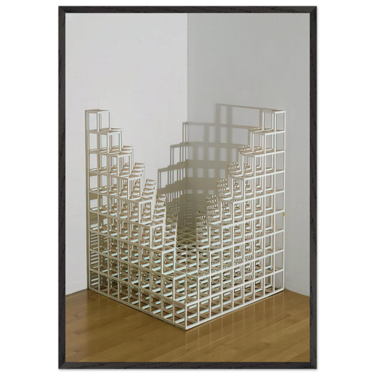Title Corner piece 4 - Sol LeWitt 70x100 cm / 28x40 inches Framed Art Print – Black Wooden Frame