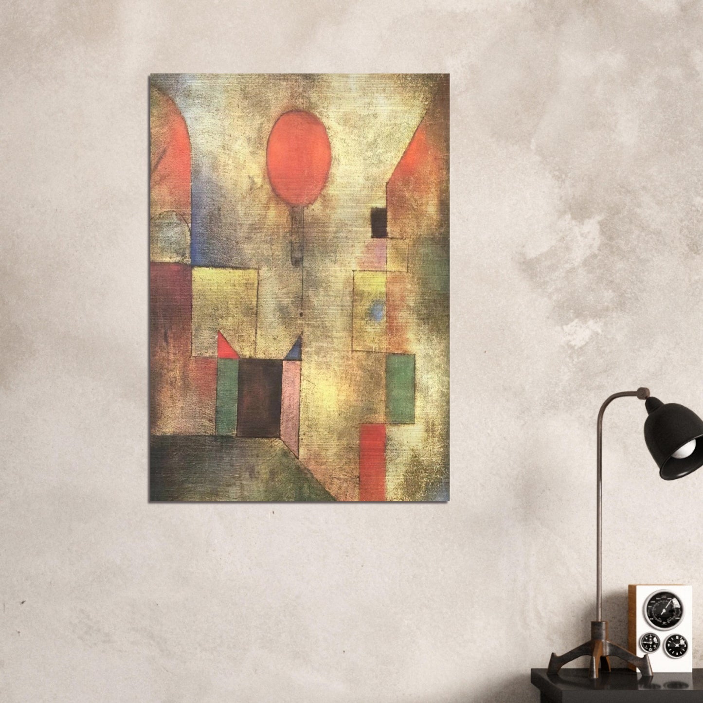 RED BALLOON 1922 - Paul Klee Brushed Aluminum Print - 70x100 cm / 28x40 inches | Paul Klee Aluminum Print | Paul Klee Prints
