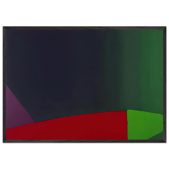 6366 - 1966 - John Hoyland 70x100 cm / 28x40 inches Framed Art Print – Black Wooden Frame