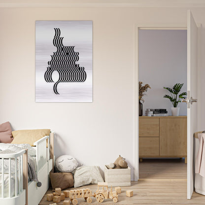 FRAGMENT 2 1965 - Bridget Riley Brushed Aluminum Print - 70x100 cm / 28x40 inches | Bridget Riley Aluminum Print | Bridget Riley Prints