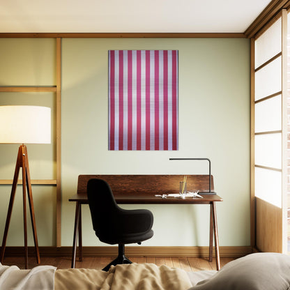 Peinture acrylique blanche sur tissu rayé blanc et rouge - 1970 - Daniel Buren Brushed Aluminum Print - 70x100 cm / 28x40 inches | Daniel Buren Aluminum Print | Daniel Buren Prints